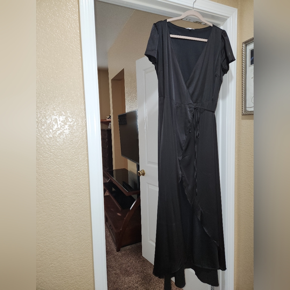 Baltic Born Krystal Wrap Satin Dress - Xl